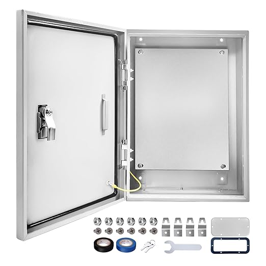 Outdoor Electrical Box 24 x 16 x 12''D NEMA 4X Enclosure Steel Box, Waterproof by CXCESNS