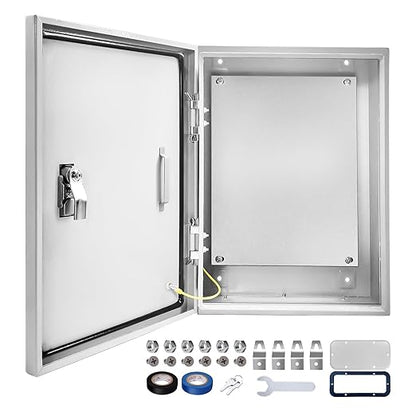 Outdoor Electrical Box 24 x 16 x 12''D NEMA 4X Enclosure Steel Box, Waterproof by CXCESNS