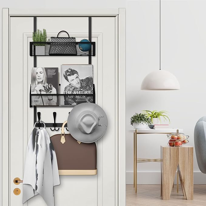 Kaiferty Over The Door Hooks Organizer, Coat Rack Over The Door Storage Hanger - Image 4