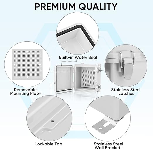 TICONN Waterproof Electrical Junction Box IP67 ABS Plastic Enclosure - Image 5