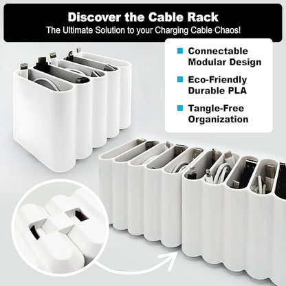 Cable Management Organizer Cord Management, Durable Plastic Connectable Cable - Image 2