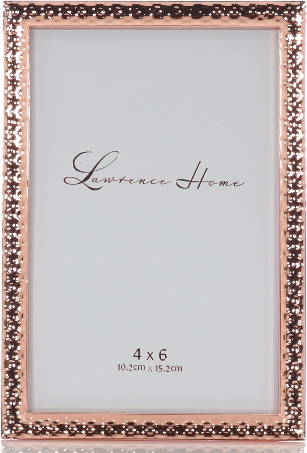 Lawrence Frames Metal Picture Frame with Hammer Effect, 4x6, Copper