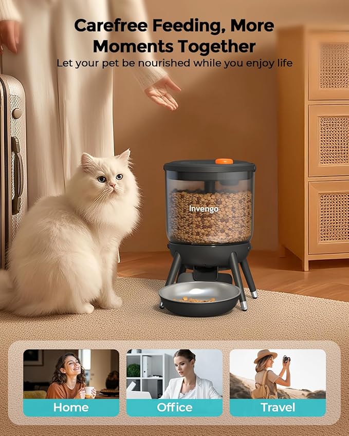 Automatic Cat Feeder with Timed Food Dispenser, One-Touch Feeding, Dual Power - Image 8