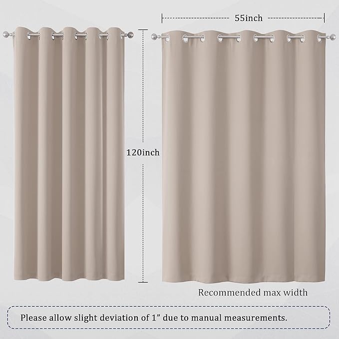 DUALIFE Light Coffee Color Curtains - Image 6