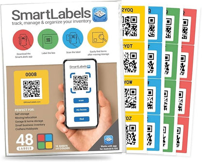 Smart Labels QR Code Stickers Pack of 48 Made in USA - Image 9