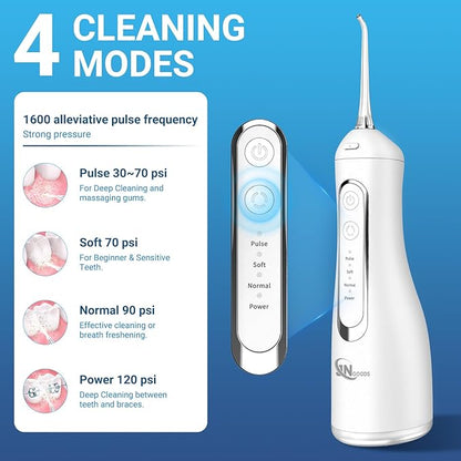 JNGOODS Cordless Water Dental Flosser Oral irrigator, JNGOODS 300ml - Image 2
