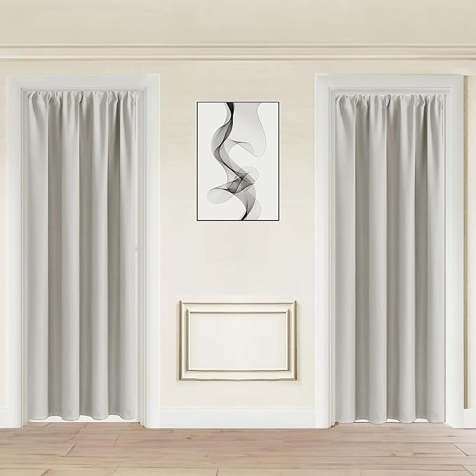 JIUZHEN Blackout Doorway Curtains 80 inch Length by JIUZHEN