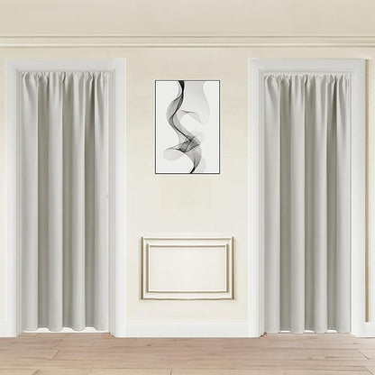 JIUZHEN Blackout Doorway Curtains 80 inch Length by JIUZHEN