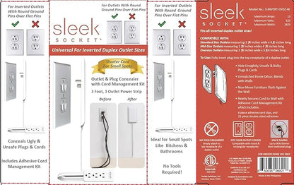 Sleek Socket Original & Patented Ultra-Thin Outlet Concealer - Image 6