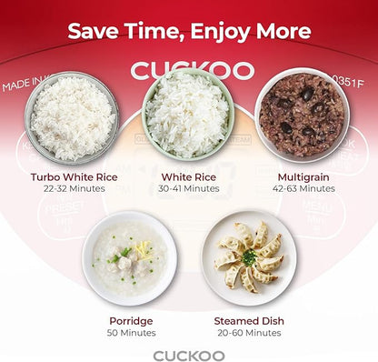 CUCKOO Micom Rice Cooker 3 Cup Uncooked / 6 Cup Cooked, Korean Fuzzy Logic Rice - Image 4