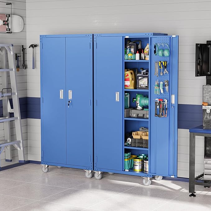 VINGLI 72'' Tall Metal Garage Storage Cabinet - Image 2