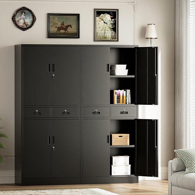 Metal Storage Cabinet, Lockable File Steel Cabinet - Image 2