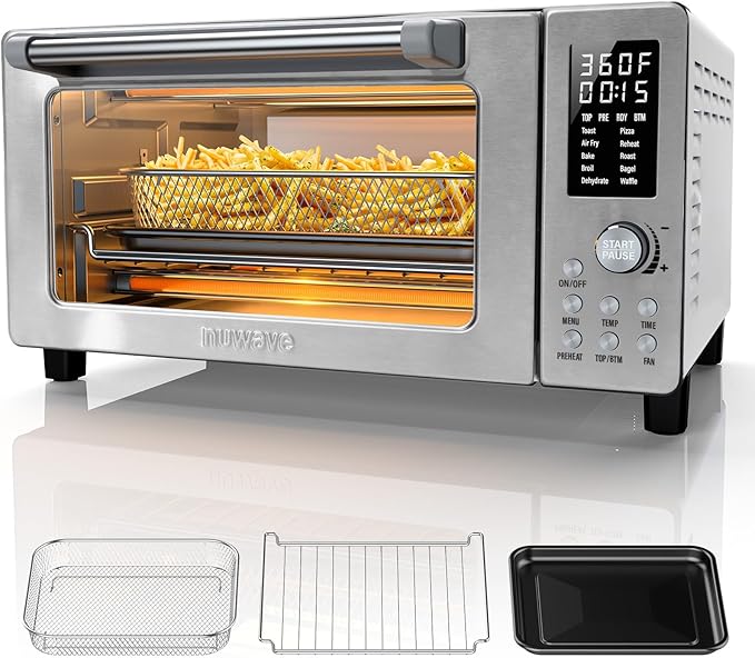 Nuwave Bravo Pro Convection Air Fryer Toaster Oven Combo, 2025 New and Improved by NuWave