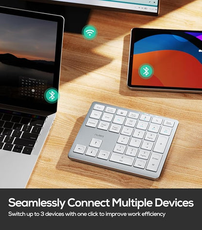 Nulea Wireless Number Pad Bluetooth 5.0 & 2.4G Portable Numeric Keyboard - Image 2
