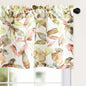 Faux Linen Kitchen Valances for Windows, Leaves Printing Valances for Living Room, Rod Pocket Farmhouse Rustic Basement Window Curtains for Bathroom, 52 x 18, Pack of 1