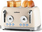 CUSIMAX Toaster 4 Slice, Retro Toaster by CUSIMAX