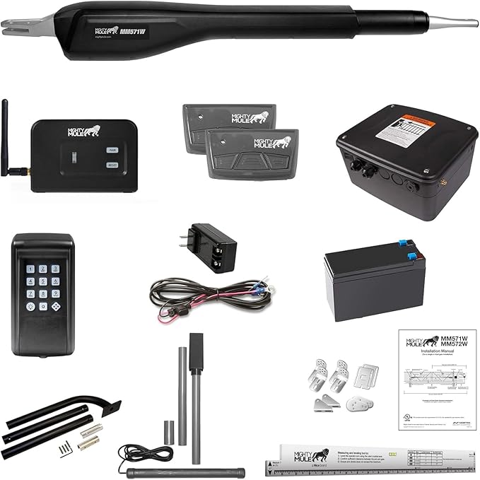 Mighty Mule Gate Opener, Solar and Smart Ready, Heavy Duty Automatic Gate Opener by MightyMule