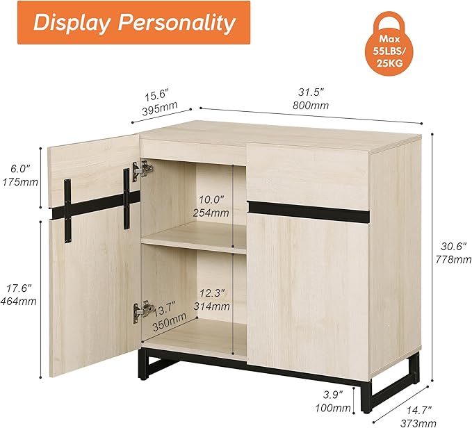 Wampat Modern TV Stand for 40 inch TVs, Entertainment Center Console - Image 2