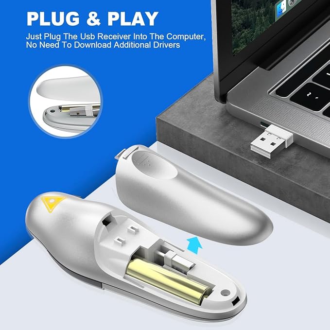 QUI Presentation Clicker Wireless Presenter Remote Clicker - Image 4