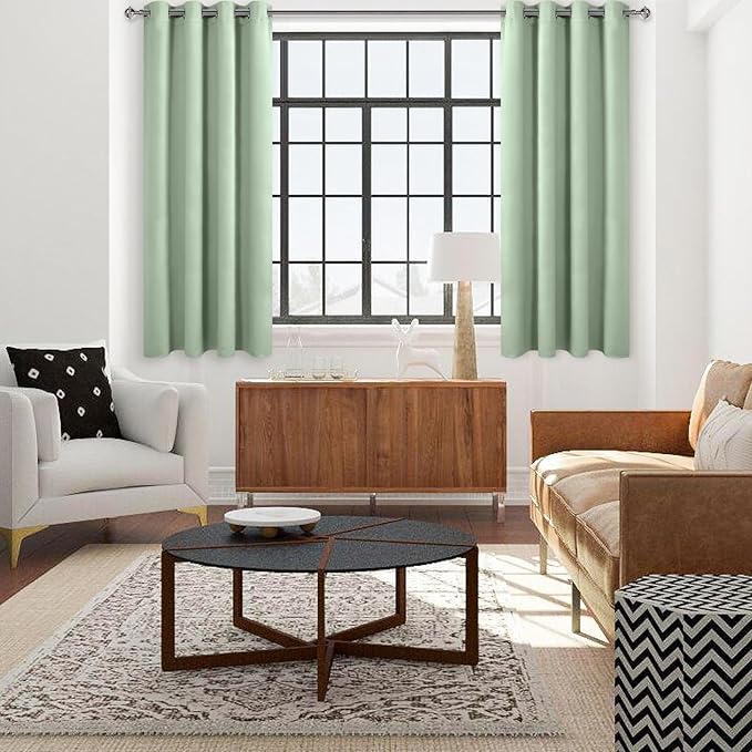 DWCN Light Green Blackout Curtains - Image 2