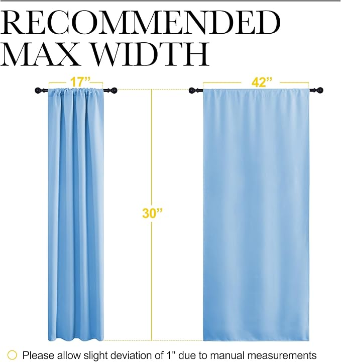 NICETOWN 2 Panels Blackout Curtains, Rod Pocket Thermal Insulated Drapes - Image 6