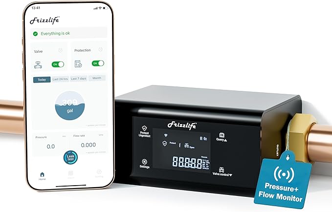 Frizzlife LP365-P Smart Water Monitor and Automatic Shutoff by FRIZZLIFE