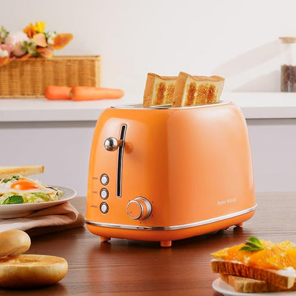 Roter Mond 2 Slice Toaster Retro Stainless Steel - Image 7
