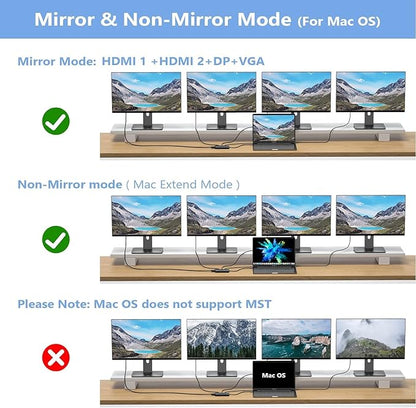 USB C Docking Station Dual Monitor Adapter - Image 6