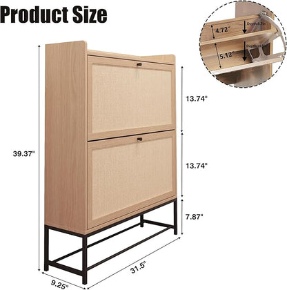 AVZEAR Narrow Shoe Storage Cabinet - Image 2