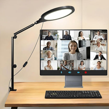 Desk Ring Light, 360°Rotate & Flexible Height Full-Screen Overhead Ringlight by GSYXERGILES