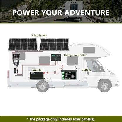 HQST 2pcs 100W 12V Monocrystalline Solar Panel, Waterproof - Image 7