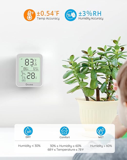 Govee Indoor Hygrometer Thermometer 2 Pack, Humidity Temperature Gauge - Image 3