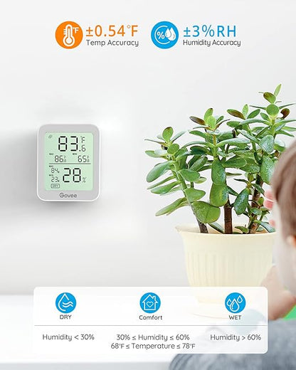 Govee Indoor Hygrometer Thermometer 2 Pack, Humidity Temperature Gauge - Image 3