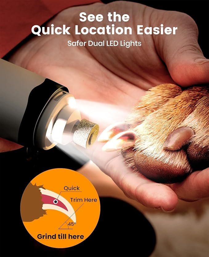 oneisall 2 in 1 Quiet Paw Trimmer and Dog Nail Grinder - Image 5