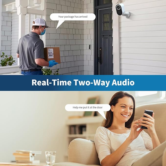 Security Cameras Wireless Outdoor, 2K Battery Powered WiFi Camera - Image 2