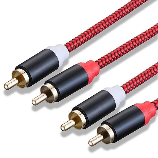 RCA Cable 15Ft, 2Rca Male to 2-Rca Male Audio Stereo Subwoofer Cable - Image 2