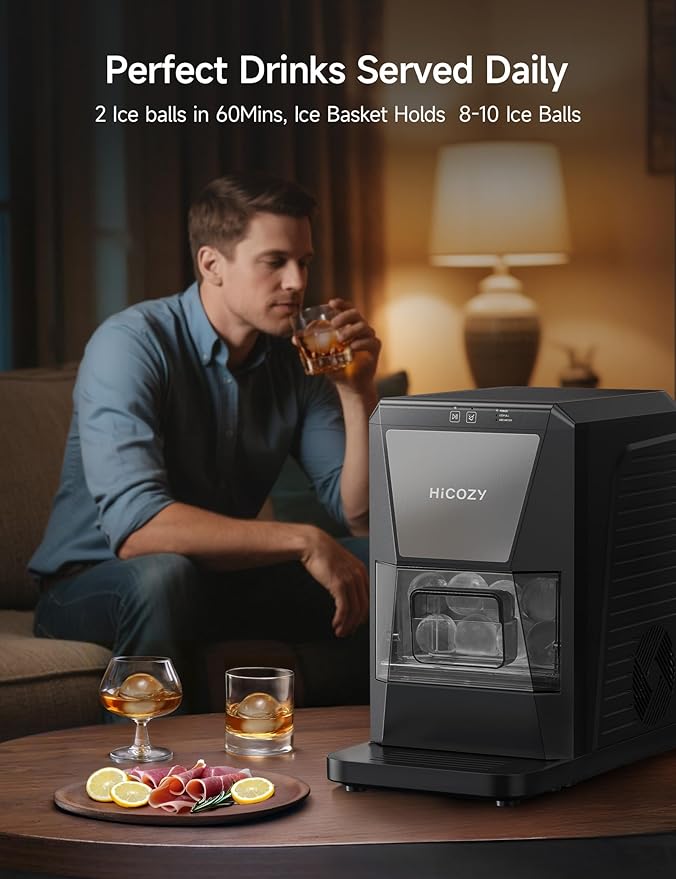 HiCOZY B1 Clear Ice Ball Maker Countertop, Sphere Ice Maker - Image 4