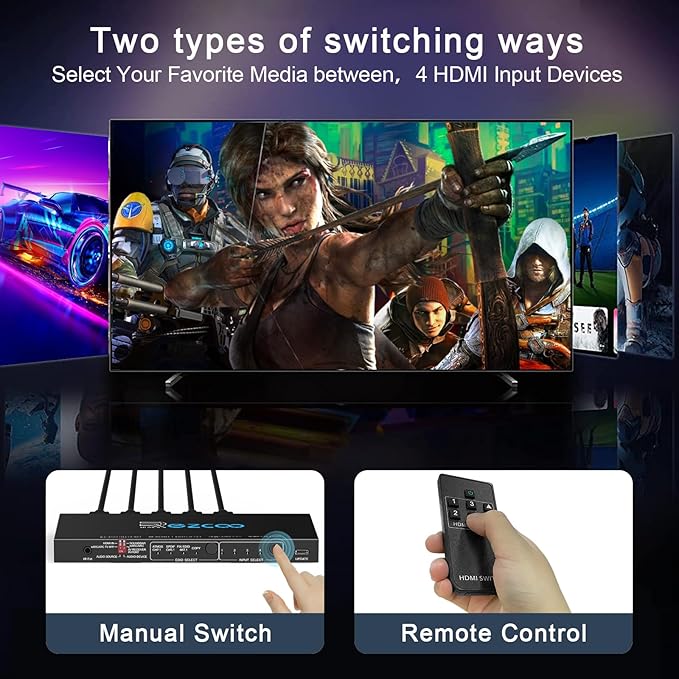 4K@120Hz HDMI 2.1 Switch 4 in 1 Out - Image 3