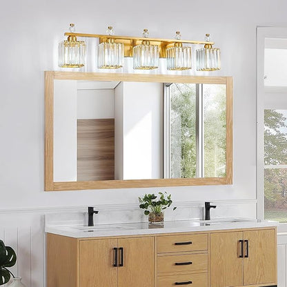 FDPBY Vanity Lights 5-Light Modern Crystal Vanity Light Gold Bathroom Light - Image 7