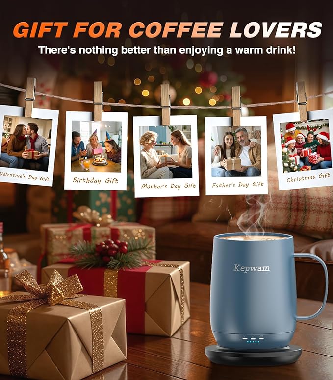 Kepwam Self Heating Coffee Mug T2, 16oz Smart Heated Coffee Mug, 150 Min - Image 7