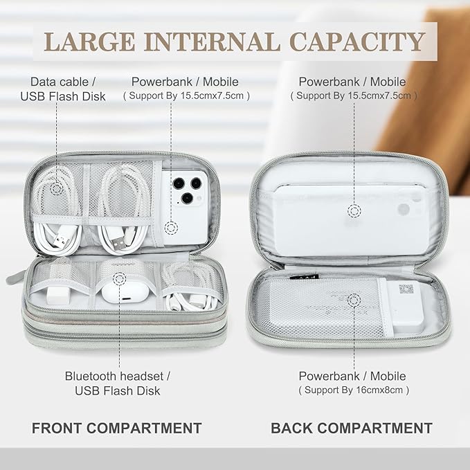 FYY Electronic Organizer, Travel Cable Organizer Bag Pouch Electronic - Image 3
