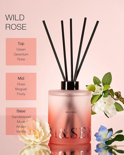 M&SENSE Wild Rose Reed Diffuser Set - Image 2