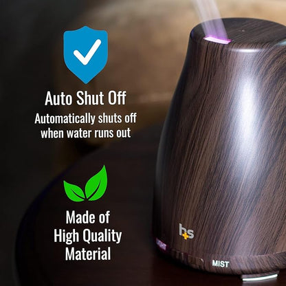 HealthSmart Essential Oil Diffuser, Cool Mist Humidifier and Aromatherapy - Image 5
