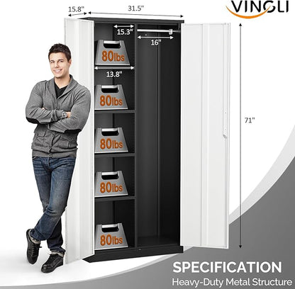 VINGLI Metal Storage Cabinet - Image 2
