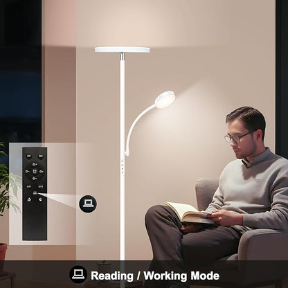 Floor Lamp, Upgraded 42W/4200LM Super Bright Floor Lamp, 2-in-1 LED Dimmable - Image 6