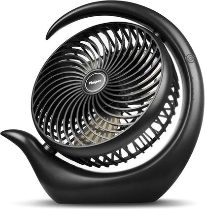 Viniper 8.7 inch Portable Rechargeable Fan, Small Table Fan : 180 Rotation and by ViniperUSA