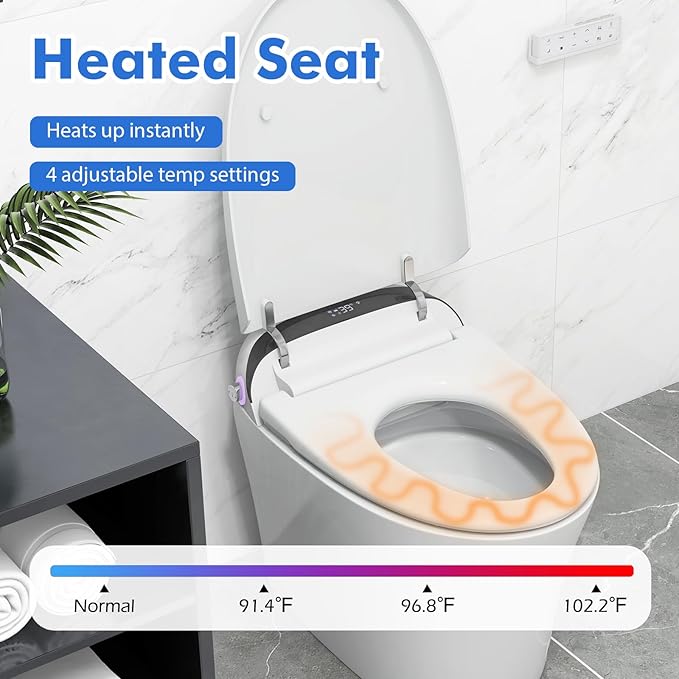 Giantex Smart Toilet, Bidet Toilet Seat Elongated - Image 2