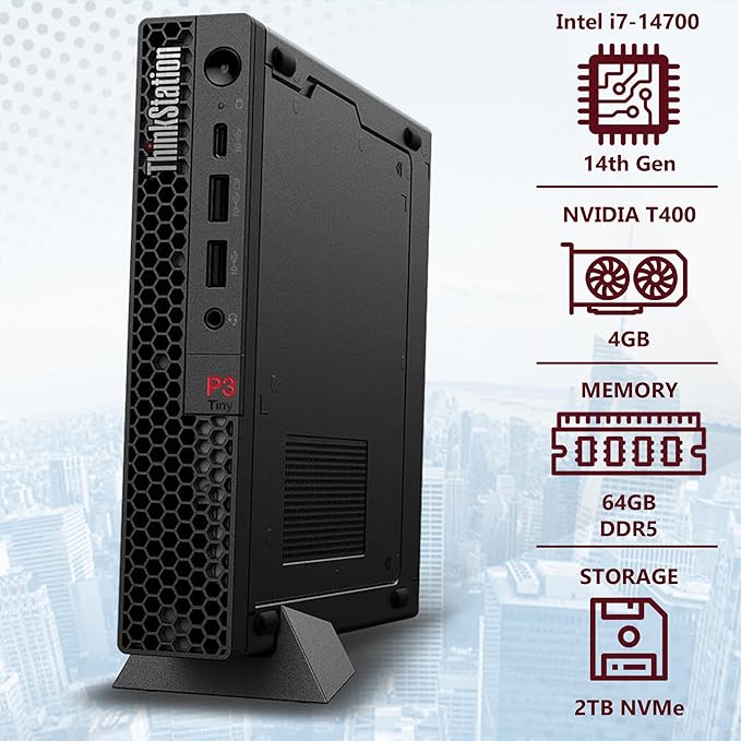Lenovo ThinkStation P3 Tiny Workstation Intel i7-14700, 64GB DDR5, 2TB NVMe - Image 2
