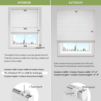 ZSTARR Smart Roman Shades Rechargeable Motorized Blinds - Image 6