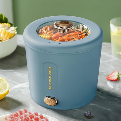 Hot Pot Electric, 1L Mini Ramen Cooker, 450W Rapid Noodles Cooker, Portable Pots by MiniCookingAppliance